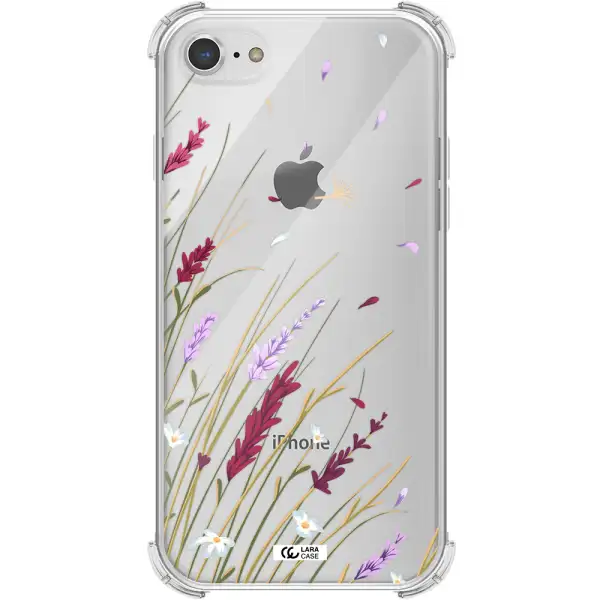 Long Grass Flower Apple iPhone 8 Clear PC Case