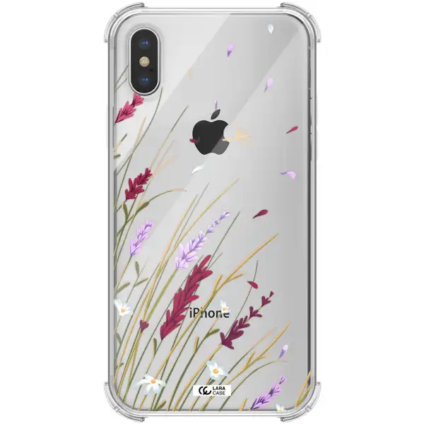 Long Grass Flower Apple iPhone XS max Clear PC Case