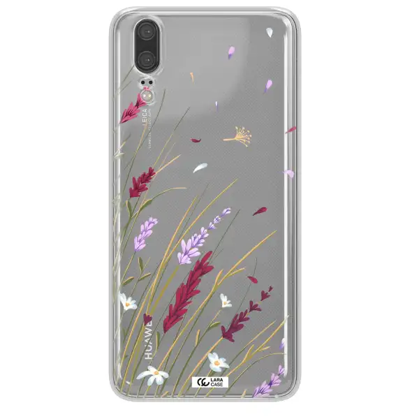Long Grass Flower Huawei P20 Clear TPU Case