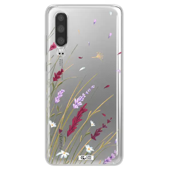 Long Grass Flower Huawei P30 Clear TPU Case