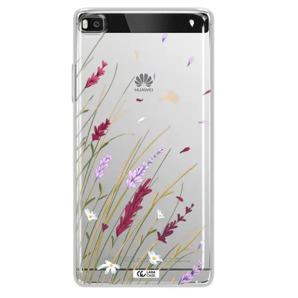 Long Grass Flower Huawei P8 Clear TPU Case