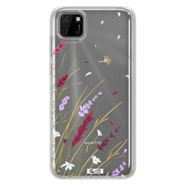 Long Grass Flower Huawei Y5P Clear TPU Case
