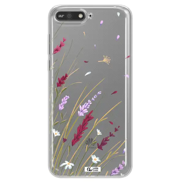 Long Grass Flower Huawei Y6 2018 Clear TPU Case
