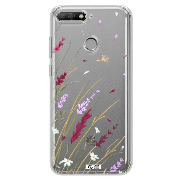 Long Grass Flower Huawei Y6 Prime 2018 Clear TPU Case