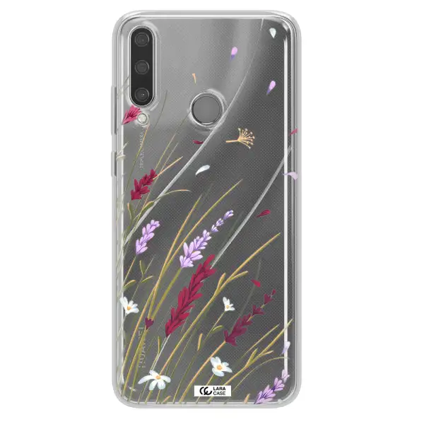 Long Grass Flower Huawei Y6P Clear TPU Case