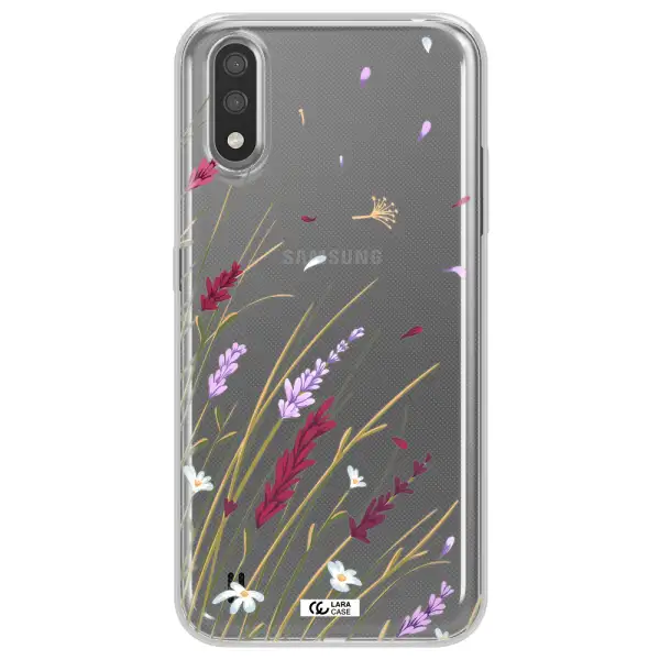 Long Grass Flower Samsung A01 Clear TPU Case