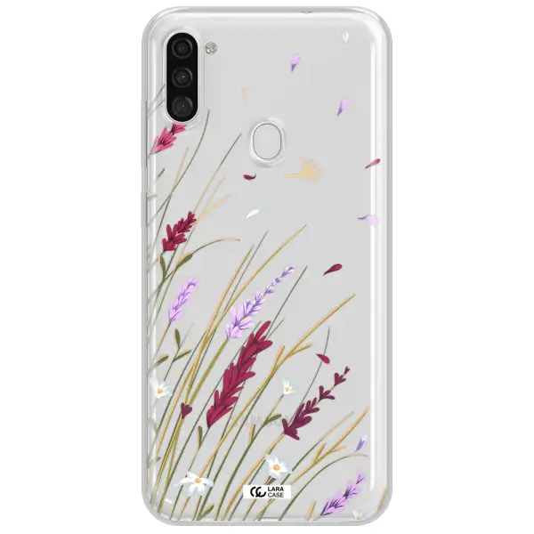 Long Grass Flower Samsung A11 Clear TPU Case