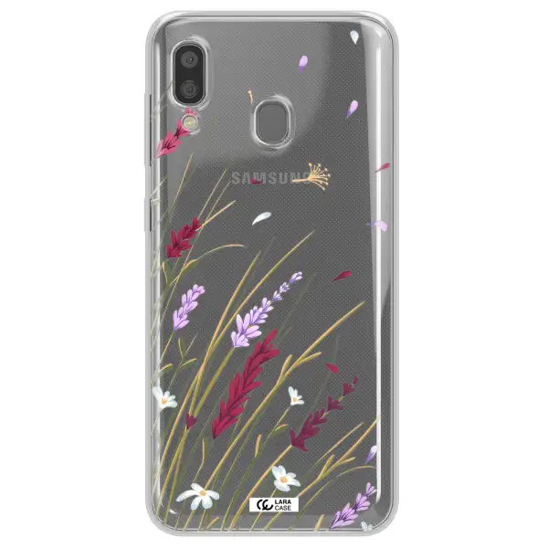 Long Grass Flower Samsung A20 Clear TPU Case