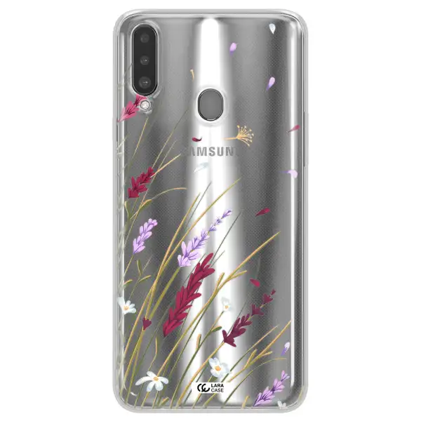 Long Grass Flower Samsung A20S Clear TPU Case