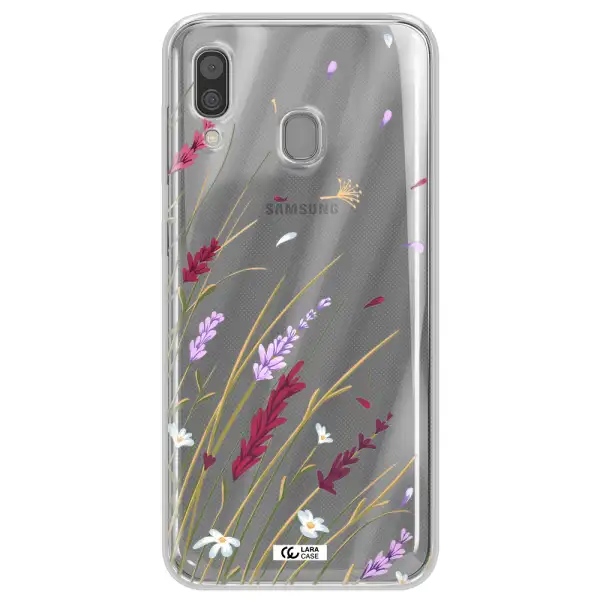 Long Grass Flower Samsung A30 Clear TPU Case