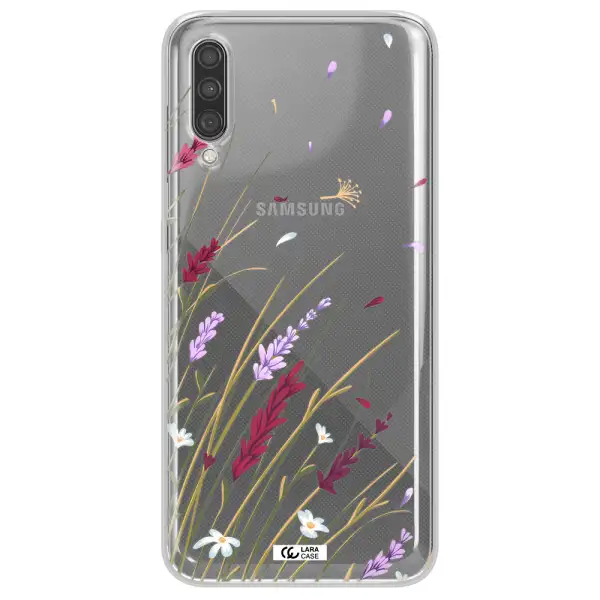 Long Grass Flower Samsung A30S Clear TPU Case