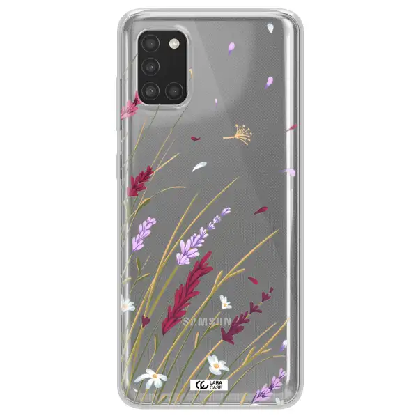 Long Grass Flower Samsung A31 Clear TPU Case