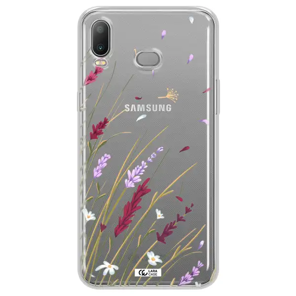 Long Grass Flower Samsung A6S Clear TPU Case