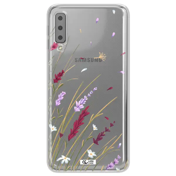 Long Grass Flower Samsung A7 2018 Clear TPU Case