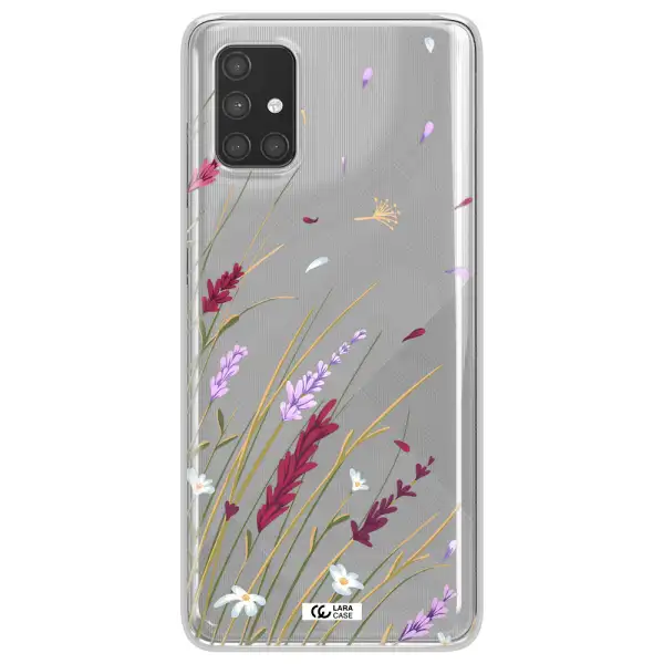 Long Grass Flower Samsung A71 Clear TPU Case
