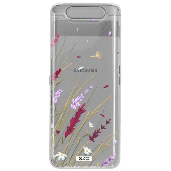 Long Grass Flower Samsung A80 Clear TPU Case