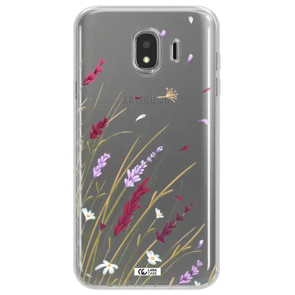 Long Grass Flower Samsung J4 Clear TPU Case