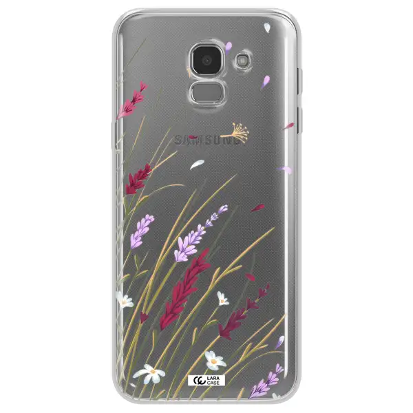Long Grass Flower Samsung J6 Clear TPU Case
