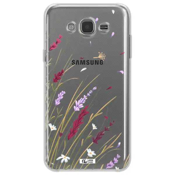 Long Grass Flower Samsung J7 Core Clear TPU Case