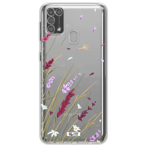Long Grass Flower Samsung M31 Clear TPU Case