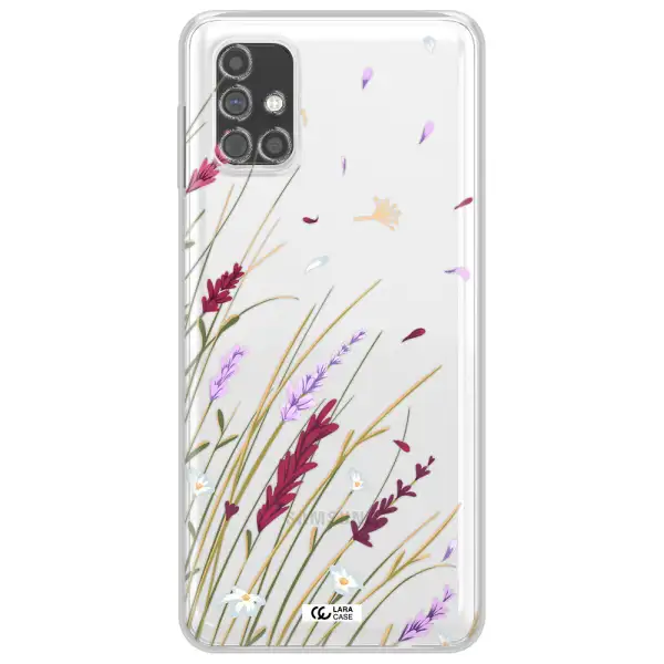 Long Grass Flower Samsung M31S Clear TPU Case