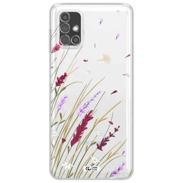 Long Grass Flower Samsung M51 Clear TPU Case