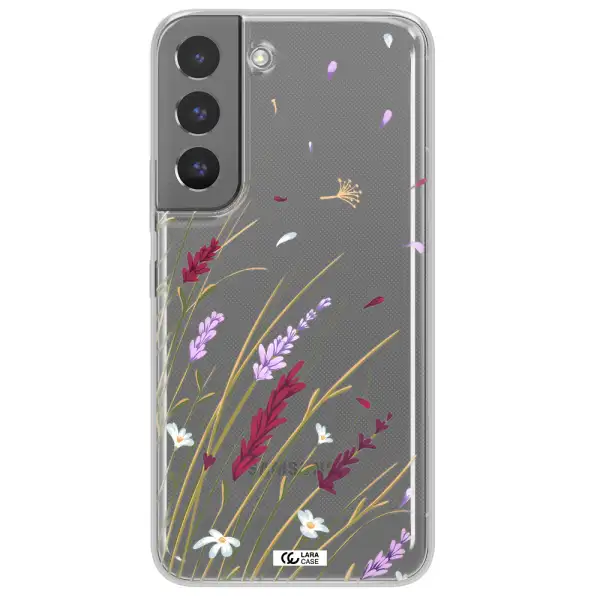 Long Grass Flower Samsung S 22 Clear TPU Case