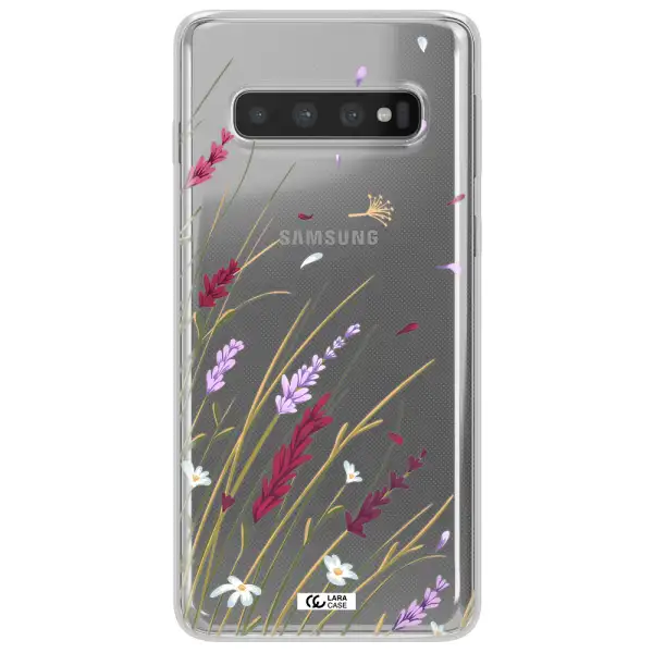 Long Grass Flower Samsung S10 Clear TPU Case