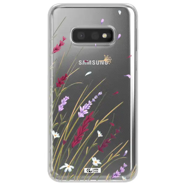 Long Grass Flower Samsung S10e Clear TPU Case