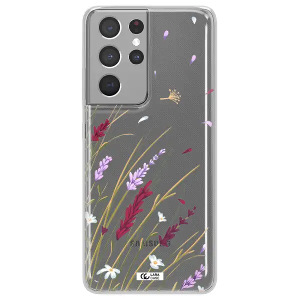Long Grass Flower Samsung S21 Ultra Clear TPU Case
