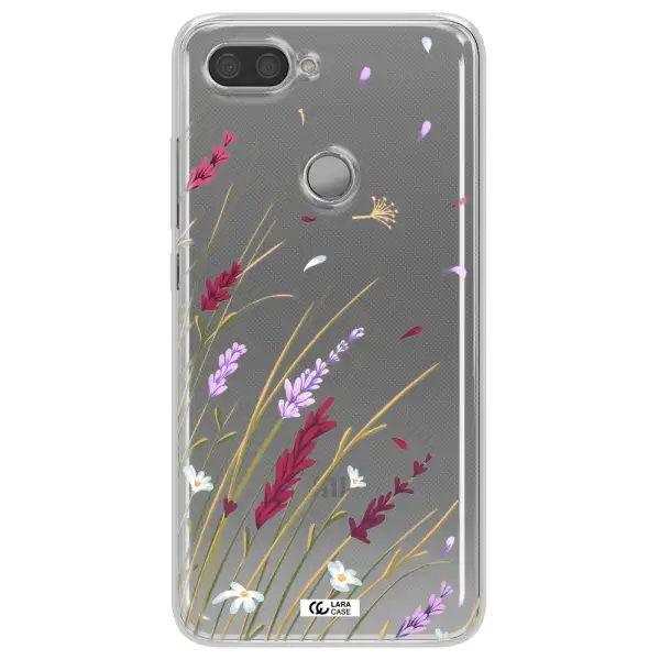Long Grass Flower Xiaomi Mi 8 Lite Clear TPU Case