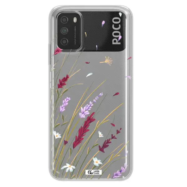 Long Grass Flower Xiaomi Poco M3 Clear TPU Case