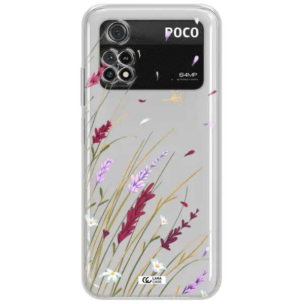 Long Grass Flower Xiaomi Poco M4 Pro 4G Clear Tpu Case