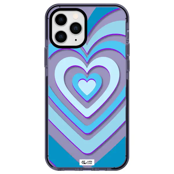 Blue Heart Apple iPhone 11 pro max impact Lilac Case