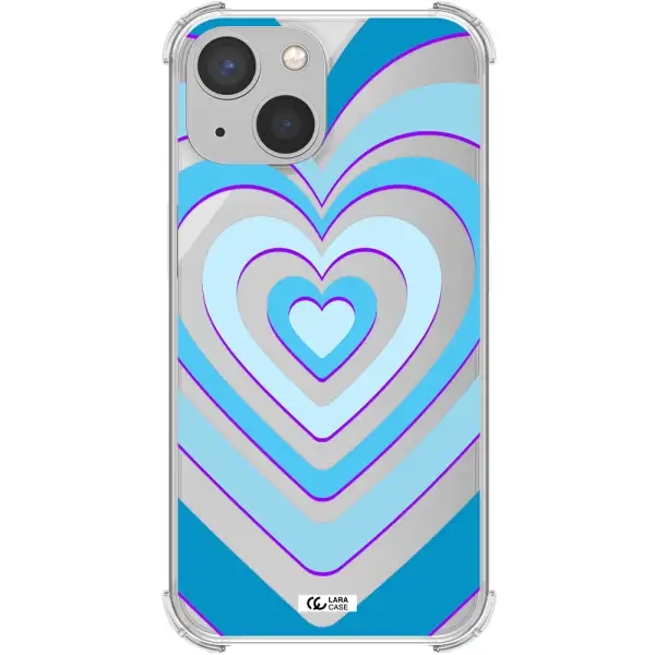 Blue Heart Apple iPhone 13 Clear PC Case