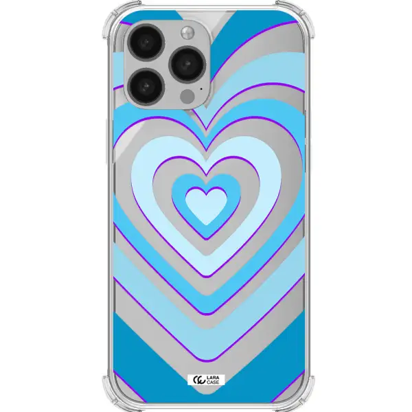 Blue Heart Apple iPhone 13 Pro Clear PC Case