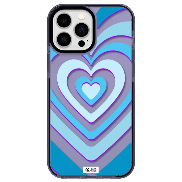 Blue Heart Apple iPhone 13 Pro Max impact Lilac Case