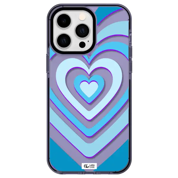 Blue Heart Apple iPhone 14 pro max impact Lilac Case