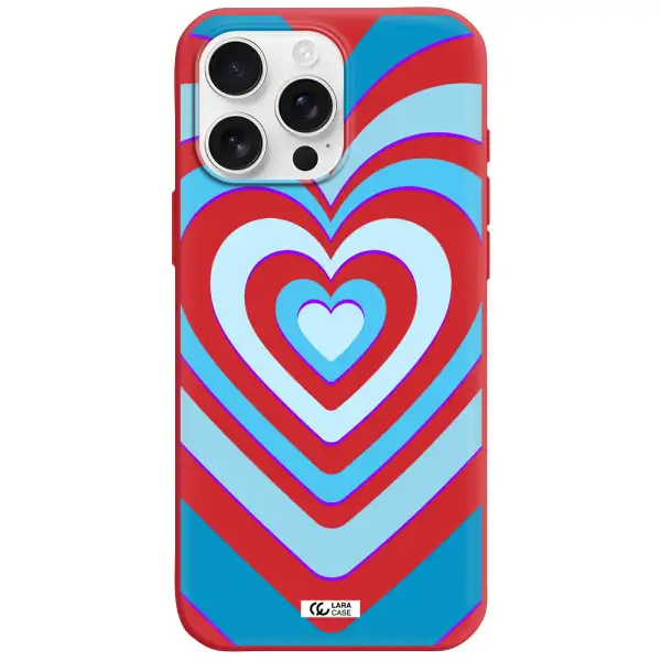 Blue Heart Apple Iphone 16 Pro Max Silicone Stone Case