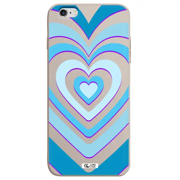 Blue Heart Apple iPhone 6 plus Silicone Stone Case