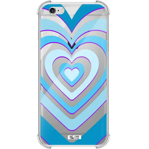 Blue Heart Apple iPhone 6 s plus Clear PC Case