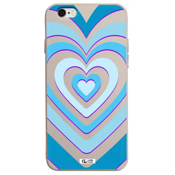 Blue Heart Apple iPhone 6 Silicone Stone Case