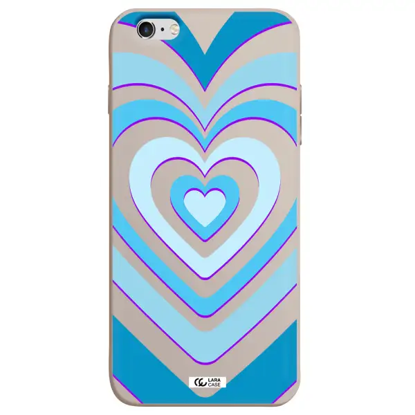Blue Heart Apple iPhone 6S Silicone Stone Case