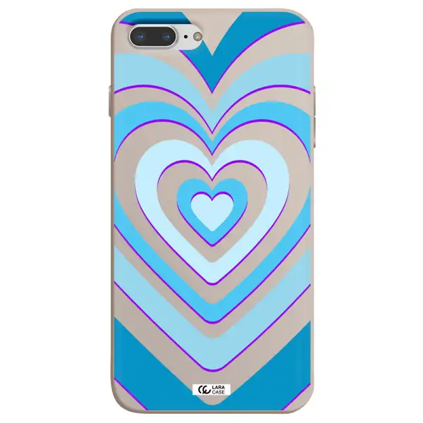Blue Heart Apple iPhone 7 plus Silicone Stone Case