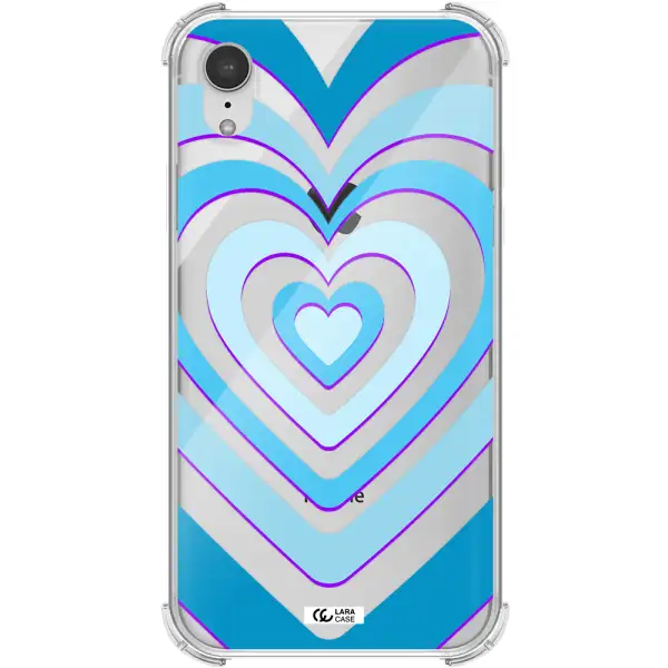 Blue Heart Apple iPhone XR Clear PC Case