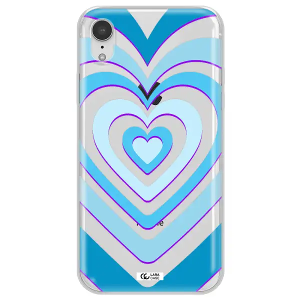 Blue Heart Apple iPhone XR Clear TPU Case