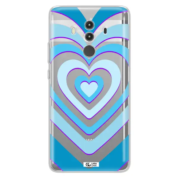 Blue Heart Huawei Mate 10 Clear TPU Case