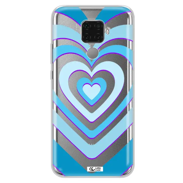 Blue Heart Huawei Mate 30 Lite Clear TPU Case