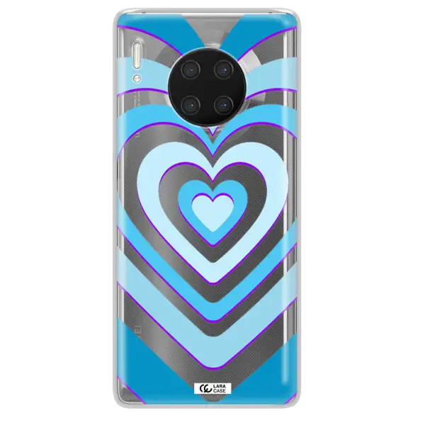 Blue Heart Huawei Mate 30 Pro Clear TPU Case