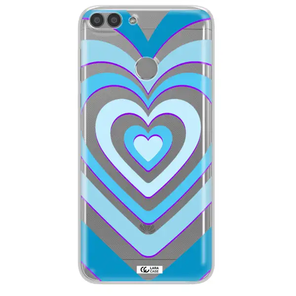 Blue Heart Huawei P Smart 2017 Clear TPU Case